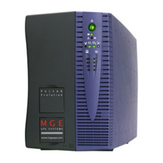 MGE UPS Systems Pulsar Evolution 1100 Tower Installation And User Manual