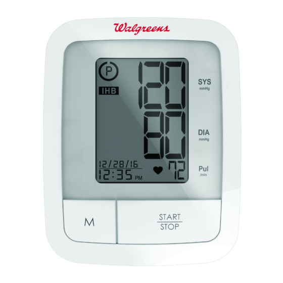 Walgreens Wireless Blood Pressure Monitor No Cuff HoMedics WGNBPA-540