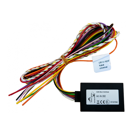 Speedsignal ADIF 332VW05 Installation Manual