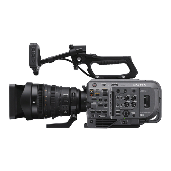 Sony PXW-FX9 Full-Frame Camcorder Manuals