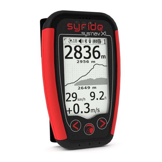 Syride SYS'Nav XL User Manual