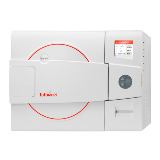 Tuttnauer Elara11 Operation And Maintenance Manual