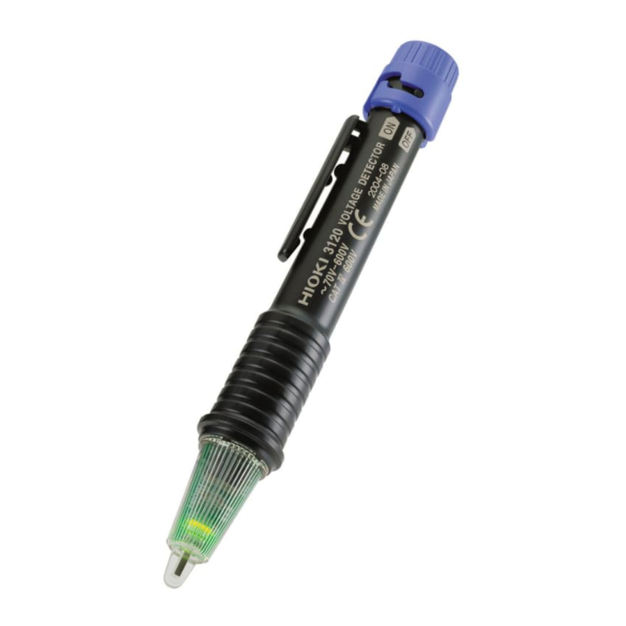 Hioki 3120 - Voltage Detector Manual