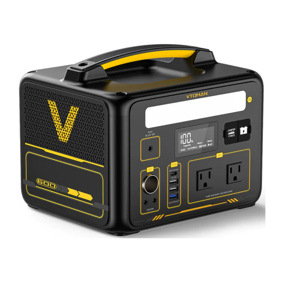 VTOMAN JUMP 600 - Portable Power Station Manual