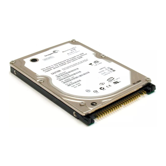 Seagate Momentus ST9808211A Installation Manual