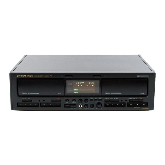 Onkyo TA-RW909 Manuals