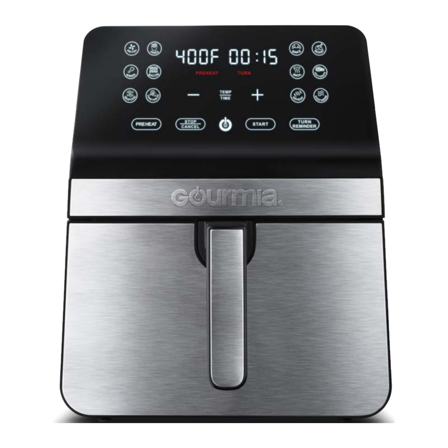 Gourmia GAF846 8Quart Stainless Steel Digital Air Fryer Manual