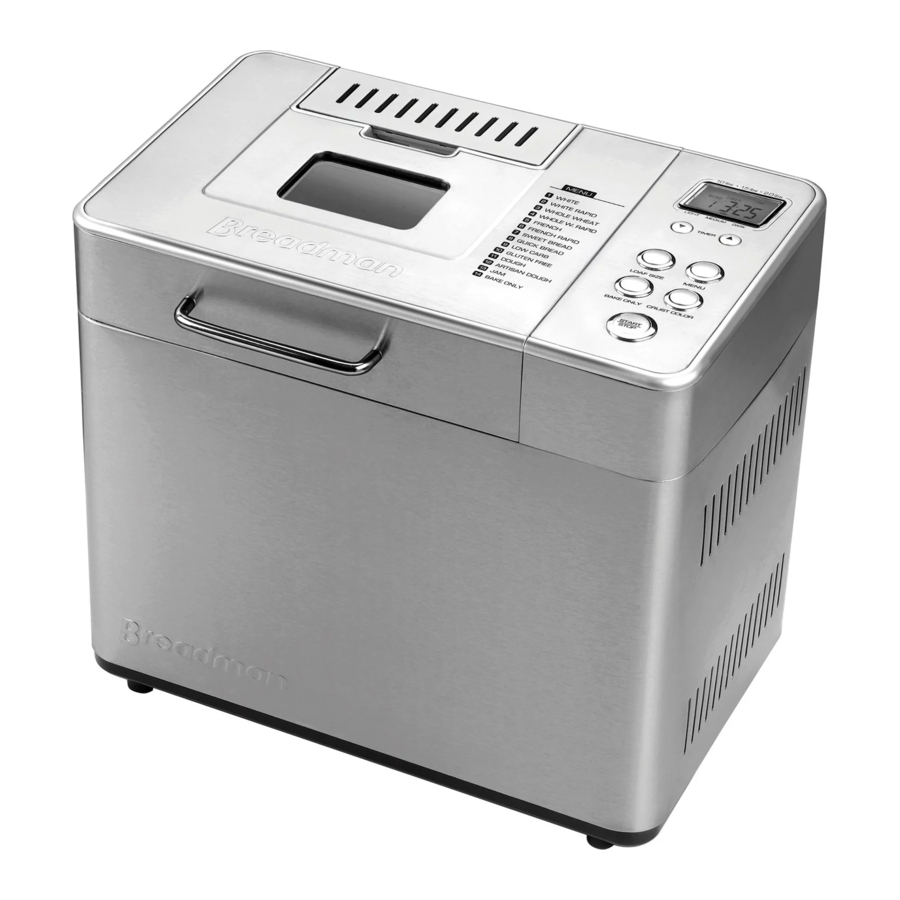 Breadman BK1050S, BK1060S - BREAD MAKER Manual