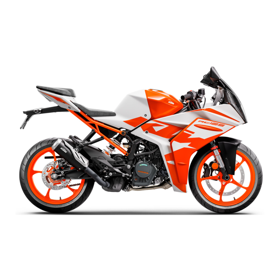 KTM RC 125 EU, RC 125 B.D. EU, RC 125 JP, RC 125 UK, RC 125 GP EU Manual