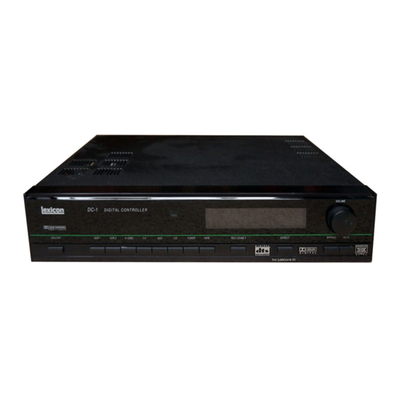 Lexicon DC-1 V3 Quick Reference Manual