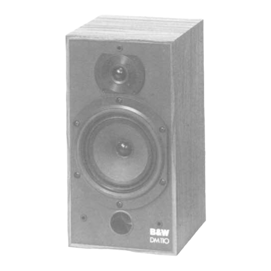 Bowers & Wilkins DM110 Instruction Manual