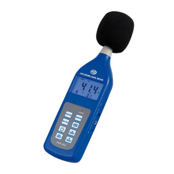 PCE Instruments PCE-353 Manual