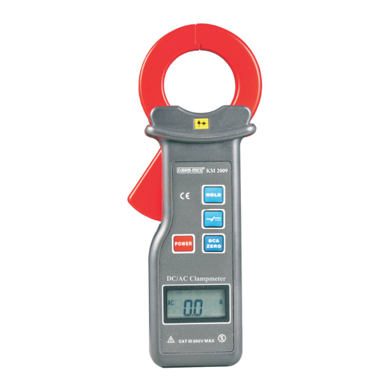 Kusam-meco KM 2009 Digital Clamp Meter Manuals