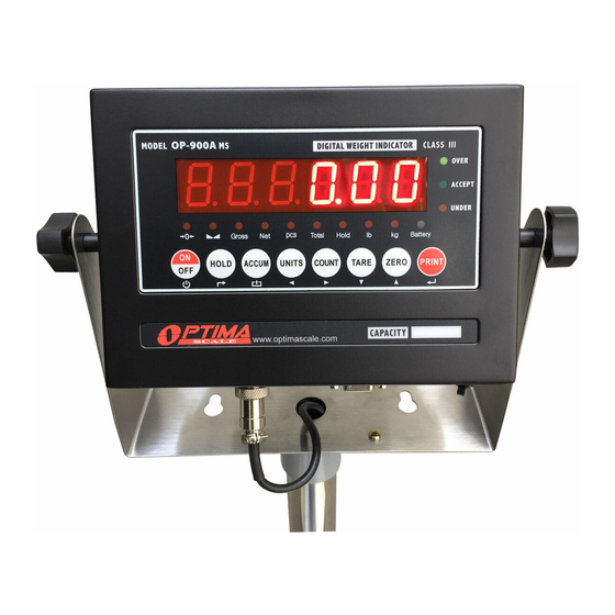 Optima Scale OP-900A Series User Manual