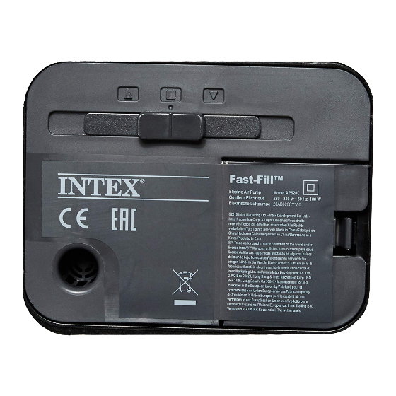 Intex FastFill AP620C Owner's Manual