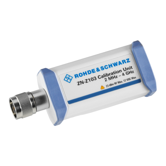 R&S ZN-Z103 User Manual