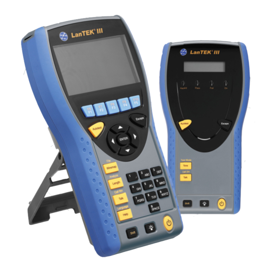 IDEAL Networks LanTEK III Quick Reference Manual
