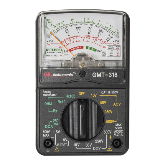 Gardner Bender GMT-318 Owner's Manual