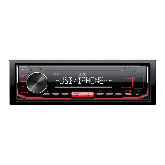 JVC KD-X262 Quick Start Manual