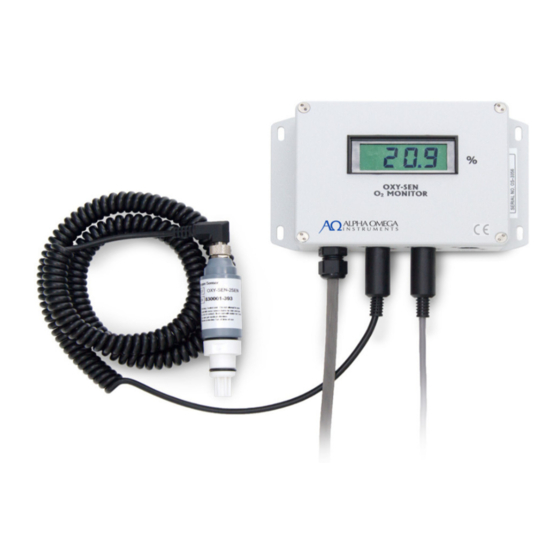 Alpha Omega Instruments OXY-SEN Analyzer Manuals