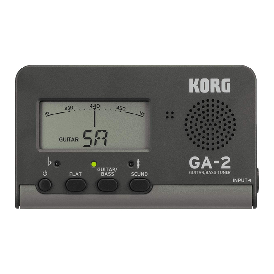 Korg GA-2 Owner's Manual