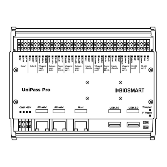 BioSmart UniPass Pro Manuals