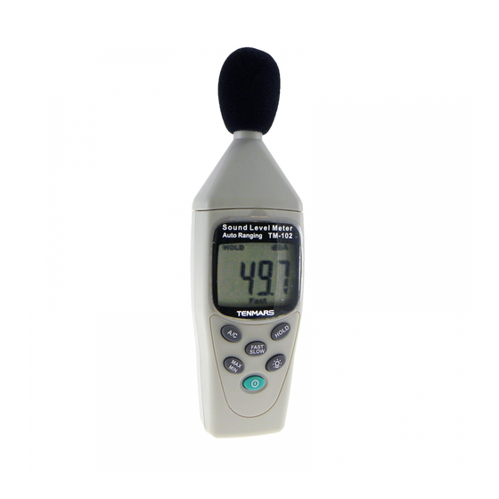 User Manuals: Tenmars TM-102 Sound Level Meter