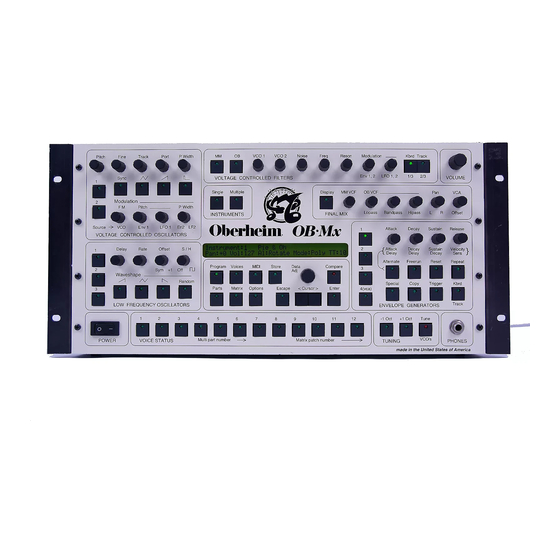 Oberheim OB-Mx Manuals