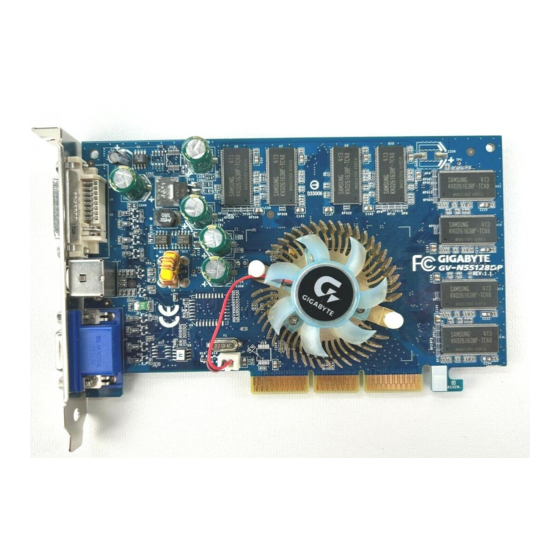 Gigabyte GV-N55128DP Manual