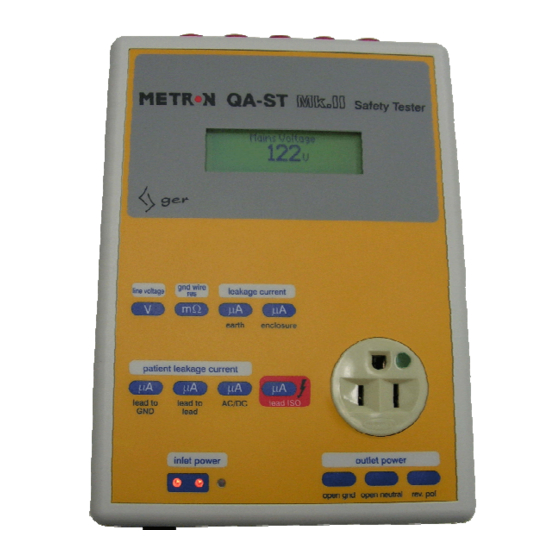 METRON QA-ST MKII Getting Started Manual