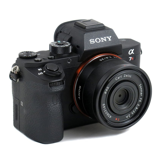 User Manuals: Sony ILCE-7RM2 Full-Frame Camera