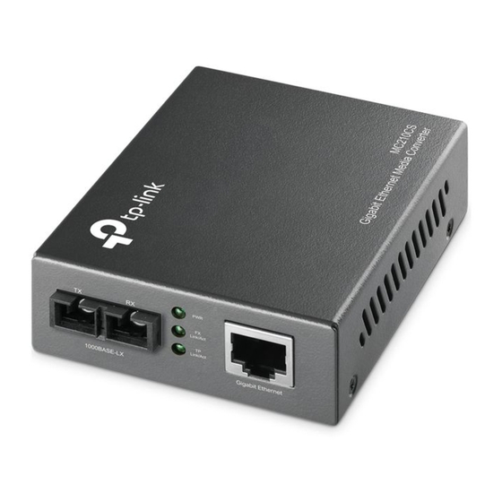 TP-Link MC210CS Troubleshooting Instructions