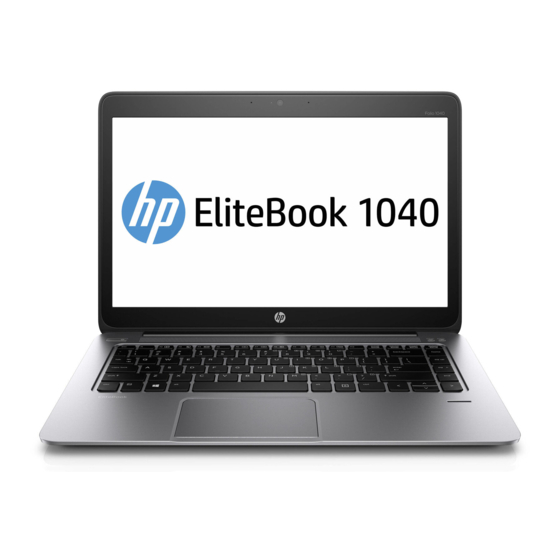 HP EliteBook Folio 1040 G2 Manuals