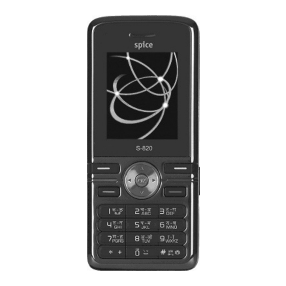 Spice S-820 Mobile Phone Manuals
