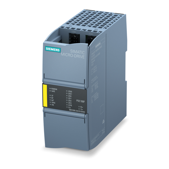 Siemens SIMATIC MICRO-DRIVE PDC1000 Equipment Manual