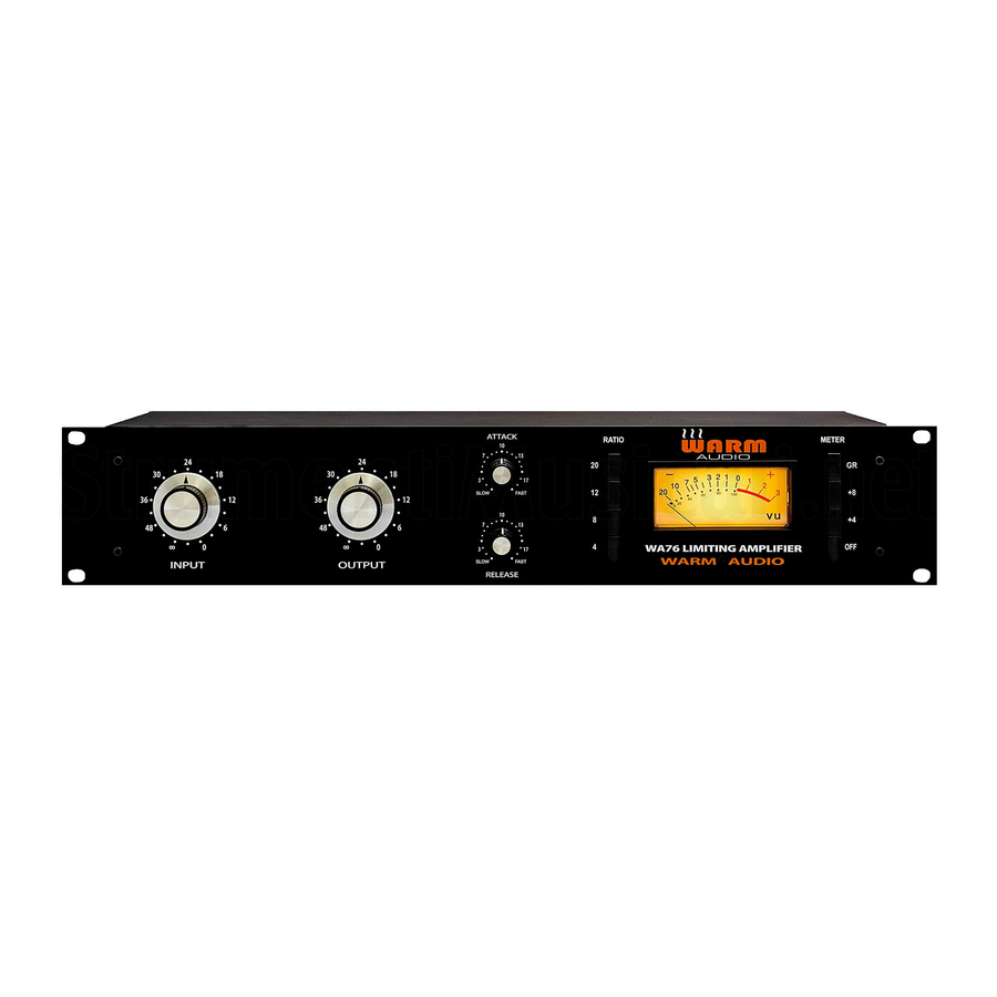 Warm Audio WA76 Manual