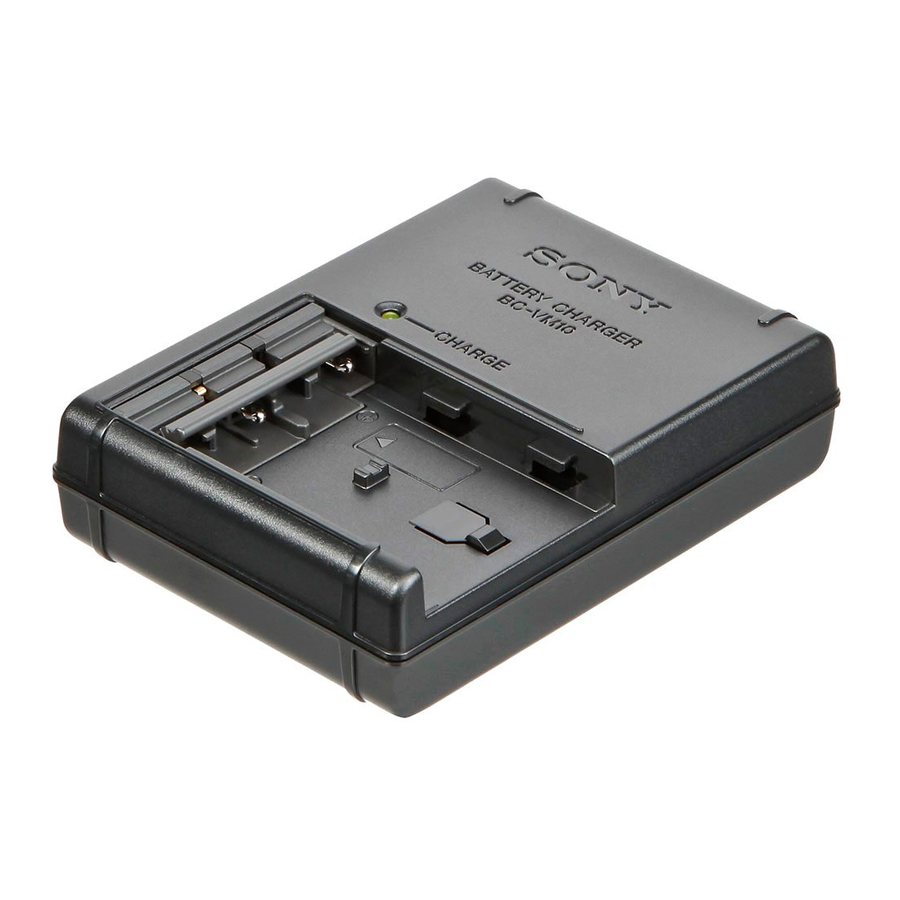 SONY BC-VM10 - Battery Charger Manual