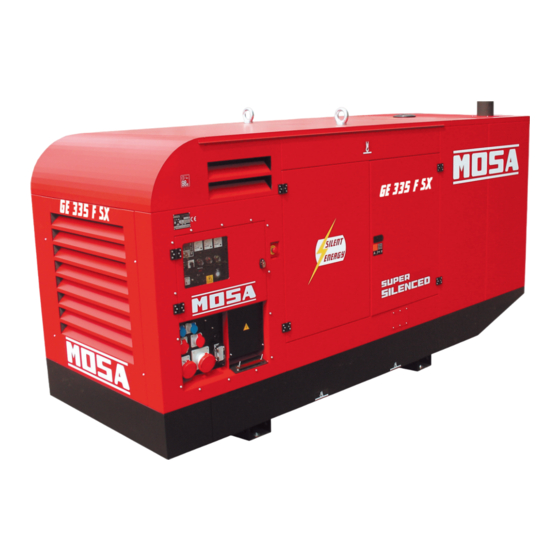 User Manuals: Mosa FPT GE 335 FSX Generator Set