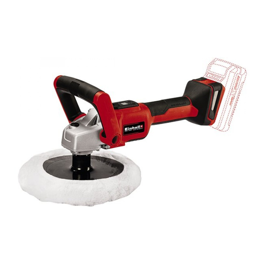 Einhell CE-CP 18/180 Li E (20.933.20) - Polishing/Sanding Machine Manual