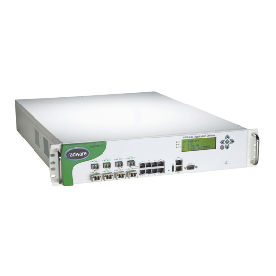 Radware AppDirector OnDemand Switch VL Installation And Maintenance Manual