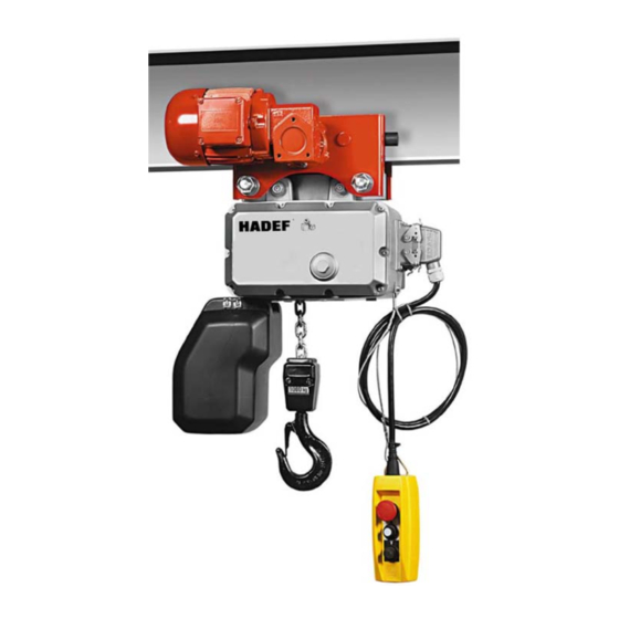 HADEF 62/05 S Installation, Operating And Maintenance Instructions For The Installer And The User