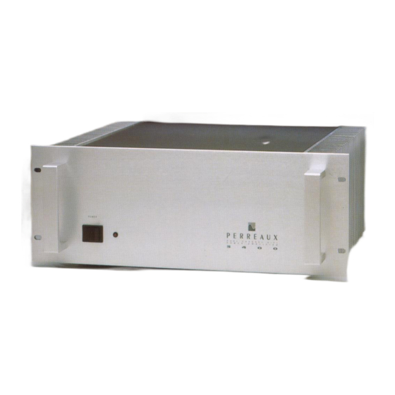 Perreaux 3400 Manual