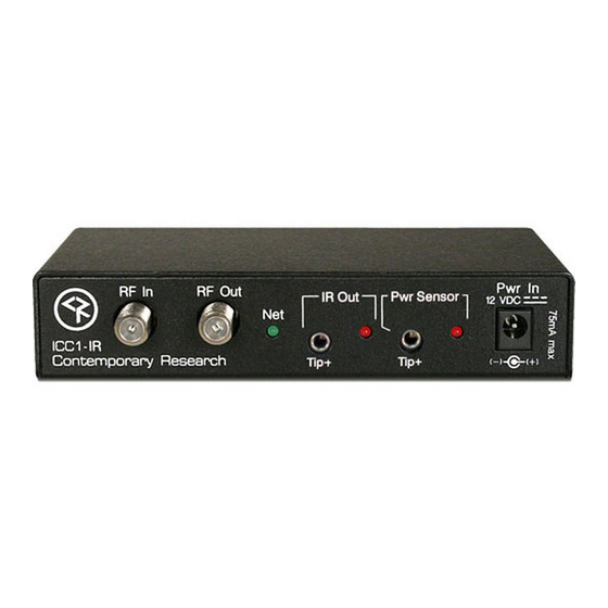 Contemporary Research ICC1-IR Product Manual