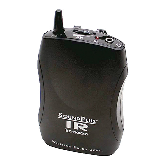Williams Sound SoundPlus WIR RX22-4 Instructions For Use And Care Manual