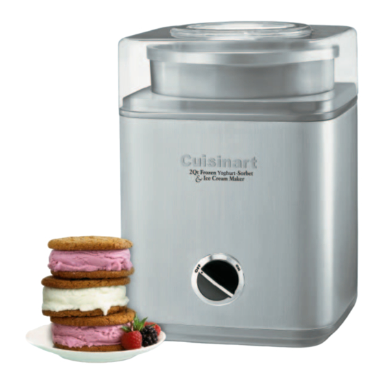 Cuisinart ICE-30BCA Instruction And Recipe Booklet