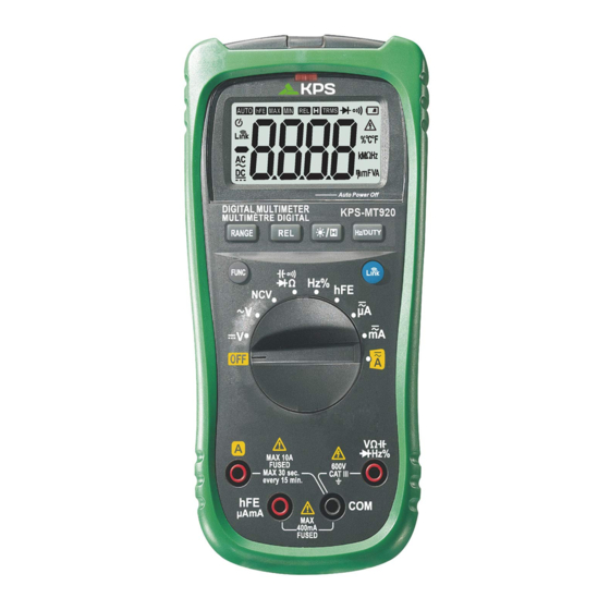 KPS -MT920 Instruction Manual
