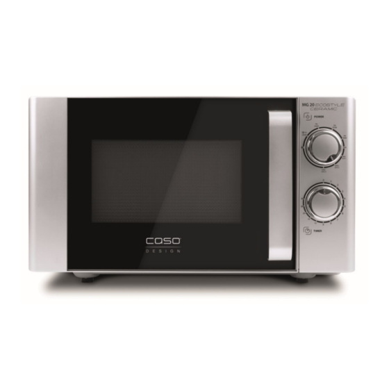 CASO DESIGN ECOSLYLE CERAMIC MG 20 Original Operating Manual
