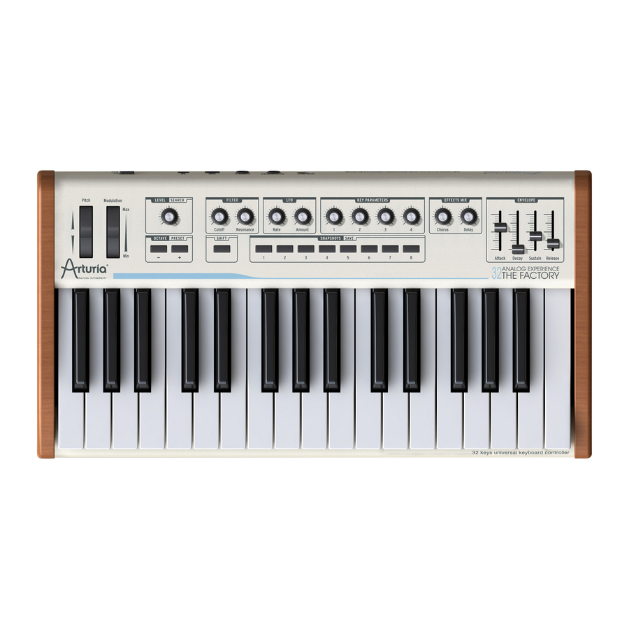 Arturia Analog Factory Experience User Manual