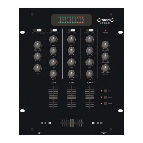 Citronic PRO-3 Owner's Manual