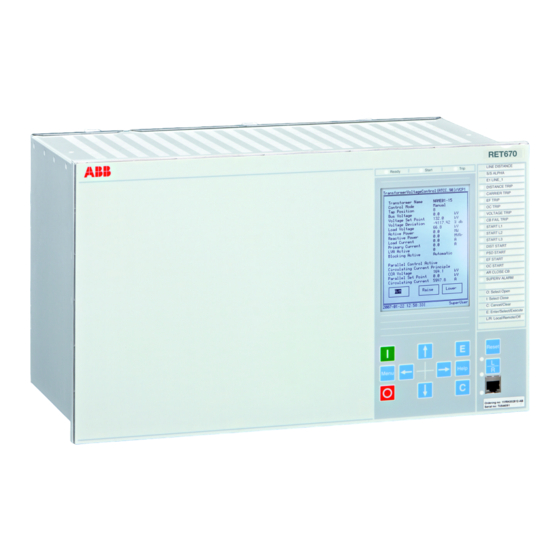 ABB RET670 Installation And Commissioning Manual